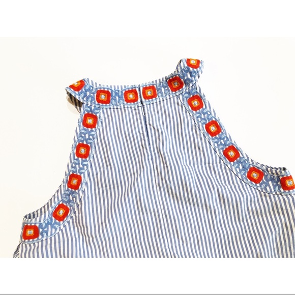 Tory Burch Blue and White Meg Tank Top - Picture 6 of 9